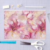 ピンクフューシャ モダンアブストラクト ユリ 薄葉紙 (クラフト)