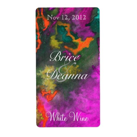 ピンクフュージョン2結婚のワインラベル ラベル (正面)