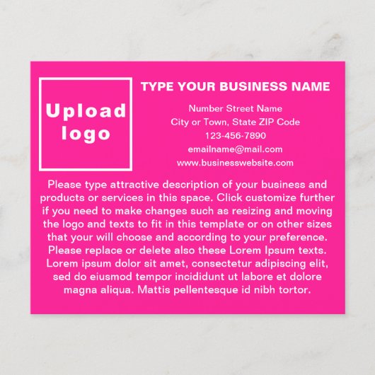 ピンクフライヤーのビジネス製品またはサービス チラシ (正面)