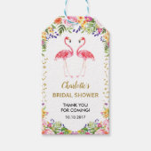 ピンクフラミンゴお気に入りラベル熱帯夏 ギフトタグ (正面)