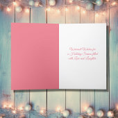 ピンクフラミンゴとクリスマスツリー熱帯ビーチ シーズンカード