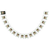 ピンクフラミンゴとハートパターン黒 バンティングフラッグ (全)