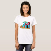 ピンクフラミンゴの夏 Tシャツ (正面フル)
