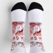 ピンクフラミンゴの恵み | ベラコタクスタイル ソックス (上部)