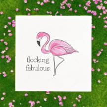 ピンクフラミンゴの群れが華やか
