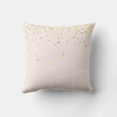 ピンクフラミンゴの花、金の紙吹雪 クッション (裏面)