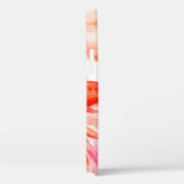 ピンクフラミンゴの鳥のプロフィールポートレート、驚くべき美しさ Case-Mate iPhoneケース (裏面 / 右)