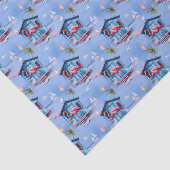 ピンクフラミンゴアイランドトロピカルビーチゲタウェイ 薄葉紙 (詳細)