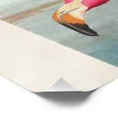 ピンクフラミンゴアート ポスター (コーナー)