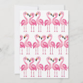 ピンクフラミンゴオネダーランド夏の第1誕生日パーティー 招待状 (裏面)