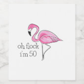 ピンクフラミンゴオフロック私は50缶 ワインラベル (シングルラベル)