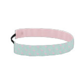 ピンクフラミンゴオンティール（緑がかった色）シームレスパターン アスレチックヘッドバンド (左)