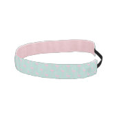 ピンクフラミンゴオンティール（緑がかった色）シームレスパターン アスレチックヘッドバンド (右)