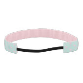 ピンクフラミンゴオンティール（緑がかった色）シームレスパターン アスレチックヘッドバンド (裏面)