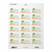 ピンクフラミンゴオンビーチ住所 シール (フルシート)