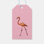 ピンクフラミンゴカスタムラベル ギフトタグ (裏面)