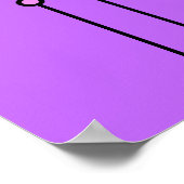 ピンクフラミンゴカスタム文字&カラーポスター ポスター (角)