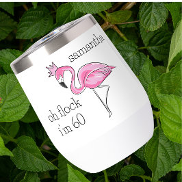 ピンクフラミンゴクラウンオフロック私は60誕生日名