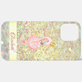 ピンクフラミンゴクラウンギラギラぼかし紙吹雪 Case-Mate iPhoneケース (裏面 (横))