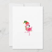 ピンクフラミンゴクリスマスパーティの招待状 招待状 (裏面)