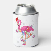 ピンクフラミンゴクリスマスメリークリスマスフラミンゴ 缶クーラー (缶正面)