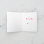 ピンクフラミンゴクリスマスレトロトロピカル シーズンカード (内部)