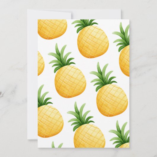 ピンクフラミンゴサマーガール1st誕生日招待状 招待状 (裏面)