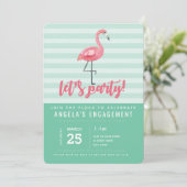 ピンクフラミンゴサマーパーティの招待状 招待状 (スタンド正面)