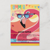 ピンクフラミンゴサマーパーティー エンクロージャーカード (正面)