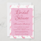 ピンクフラミンゴサマーブライダルシャワーパーティー 招待状 (正面)