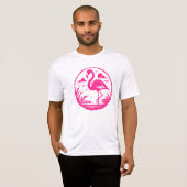 ピンクフラミンゴサマーリングデザイン-68730 Tシャツ (正面フル)