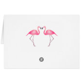 ピンクフラミンゴサンキュートロピカルズ結婚ビーチ (裏面横)