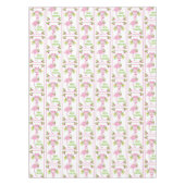 ピンクフラミンゴサンタハットキャンディーキャンディーキャンアンドホリー テーブルクロス (正面)