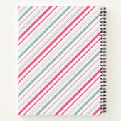 ピンクフラミンゴサンタハットキャンディーキャンディーキャンアンドホリー ノートブック (裏面)