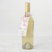 ピンクフラミンゴサンタハットキャンディーキャンディーキャンアンドホリー ボトルネックタグ (アングル)