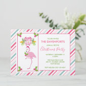 ピンクフラミンゴサンタハットキャンディーキャンディーキャンアンドホリー 招待状 (スタンド正面)