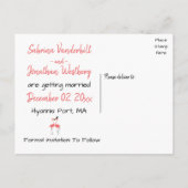 ピンクフラミンゴザデイト婚約結婚ズ 案内ポストカード (裏面)