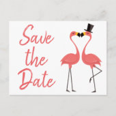 ピンクフラミンゴザデイト婚約結婚ズ 案内ポストカード (正面)