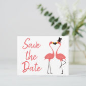 ピンクフラミンゴザデイト婚約結婚ズ 案内ポストカード (スタンド正面)