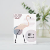 ピンクフラミンゴシック芸術的サークル新しいアドレス 案内ポストカード (スタンド正面)