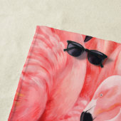 ピンクフラミンゴスの華やかさ ビーチタオル (インサイチュ)