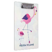 ピンクフラミンゴスイラストレーション クリップボード (右)