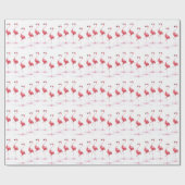 ピンクフラミンゴスウォーターカラーラッピング紙 ラッピングペーパー (フラット)