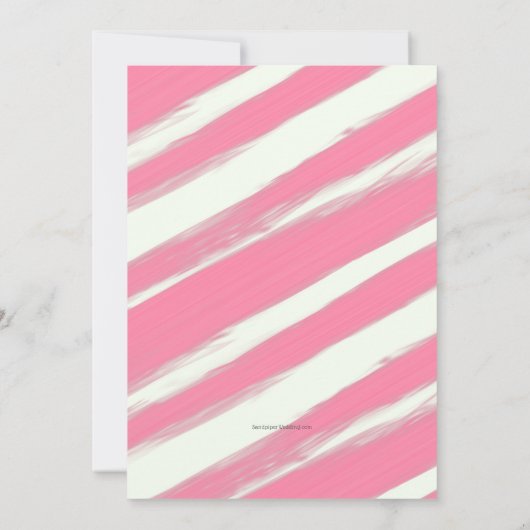 ピンクフラミンゴスカップルウェディングシャワー招待状 招待状 (裏面)