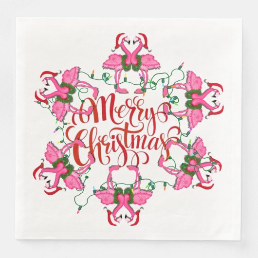 ピンクフラミンゴスクリスマスパーティーグッズ (正面)