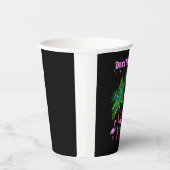 ピンクフラミンゴスクリスマスパームツリートロピカルクリスマス 紙コップ (右)