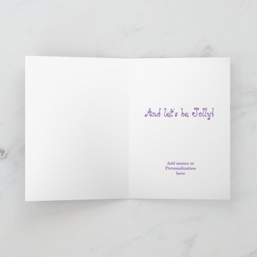 ピンクフラミンゴスクリスマスパームパーソナライズされたツリー カード (内部)