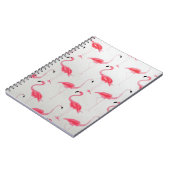 ピンクフラミンゴスケッチフラミンゴアーティストピンクホワイト ノートブック (左側)