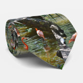 ピンクフラミンゴスネックタイ ネクタイ (ロール)