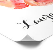 ピンクフラミンゴスビーチ結婚式へようこそ ポスター (角)